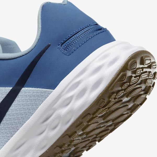 Zapatillas Running Nike Revolution 6 FlyEase Next Nature Easy-On-And-Off Carretera (Extra Anchos) Hombre Plateadas Azules Oscuro Azules | NK628GND