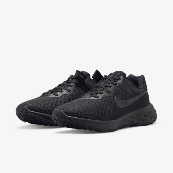 Zapatillas Running Nike Revolution 6 FlyEase Next Nature Easy On-Off Carretera Hombre Negras Gris Oscuro | NK952MZH