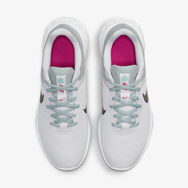 Zapatillas Running Nike Revolution 6 Next Nature Carretera Mujer Verde Oliva Rosas Gris | NK165SBY