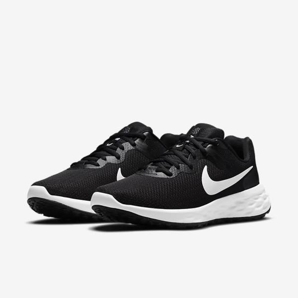 Zapatillas Running Nike Revolution 6 Next Nature Carretera Hombre Negras Gris Blancas | NK290PBS