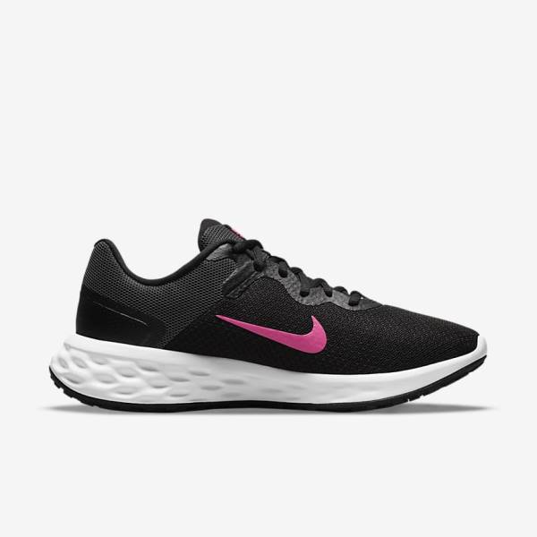 Zapatillas Running Nike Revolution 6 Next Nature Carretera Mujer Negras Gris Rosas | NK408VWO