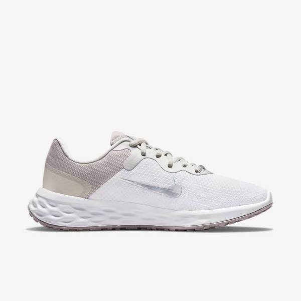 Zapatillas Running Nike Revolution 6 Next Nature Premium Carretera Mujer Blancas Gris | NK962JOC