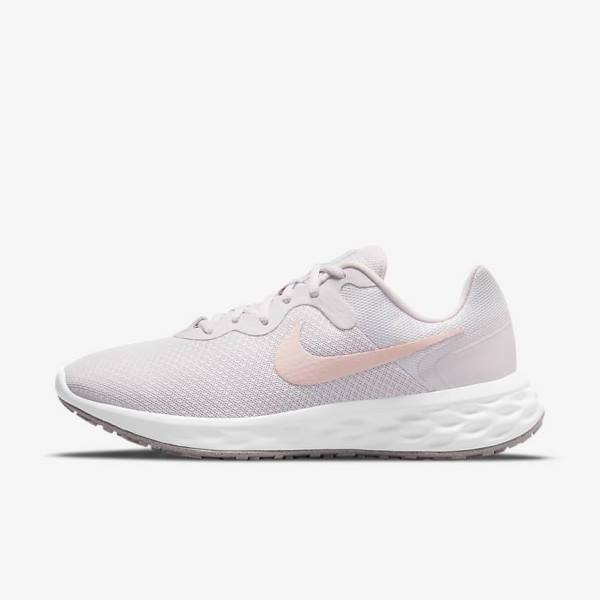 Zapatillas Running Nike Revolution 6 Next Nature Carretera Mujer Moradas Claro Blancas | NK965VQW