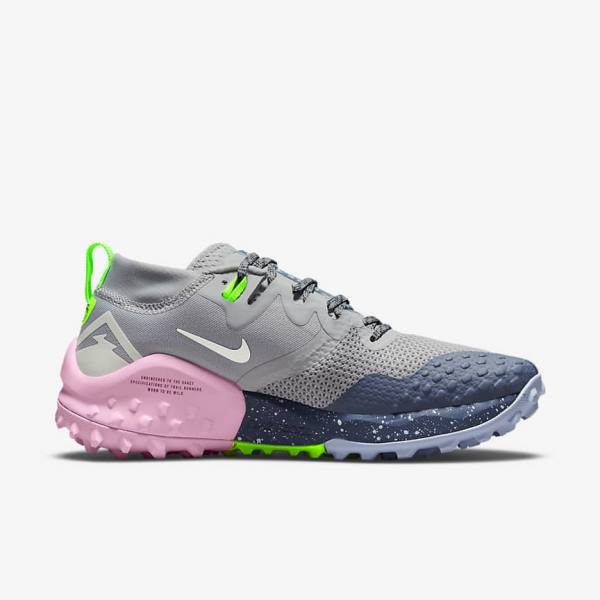 Zapatillas Running Nike Wildhorse 7 Trail Mujer Gris Azules Azules Claro Verde | NK148KHM