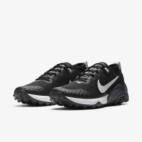 Zapatillas Running Nike Wildhorse 7 Trail Mujer Negras Gris Oscuro Plateadas | NK789BNH