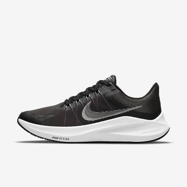 Zapatillas Running Nike Winflo 8 Carretera Mujer Negras Gris Oscuro Gris Claro Blancas | NK296CQR