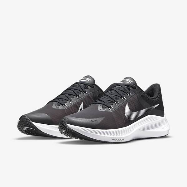 Zapatillas Running Nike Winflo 8 Carretera Hombre Negras Gris Oscuro Blancas | NK847HPR