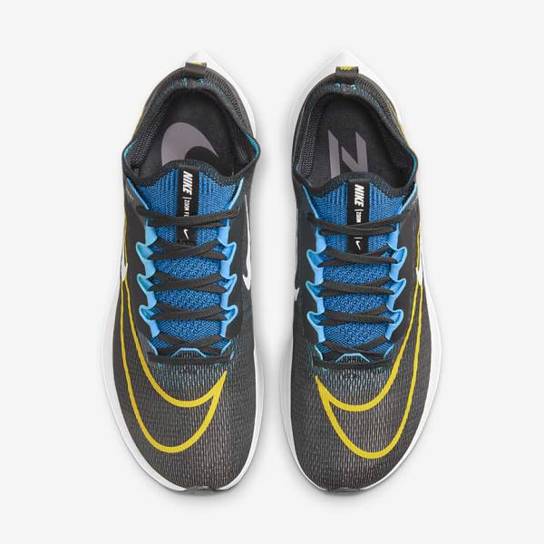 Zapatillas Running Nike Zoom Fly 4 Carretera Hombre Negras Verde Naranjas | NK647PLA