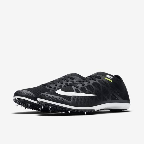 Zapatillas Running Nike Zoom Mamba 3 Unisex Distance Spike Hombre Negras Blancas | NK763RFP