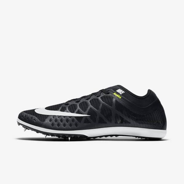 Zapatillas Running Nike Zoom Mamba 3 Unisex Distance Spike Hombre Negras Blancas | NK763RFP