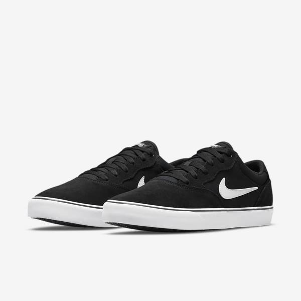 Zapatillas Skate Nike SB Chron 2 Hombre Negras Blancas | NK963APJ