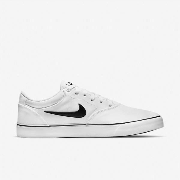 Zapatillas Skate Nike SB Chron 2 Lona Hombre Blancas Negras | NK420LGU