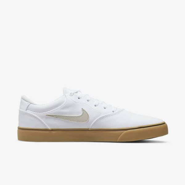 Zapatillas Skate Nike SB Chron 2 Lona Hombre Blancas Marrones Claro Beige Claro | NK487JCT