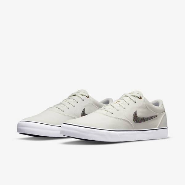 Zapatillas Skate Nike SB Chron 2 Lona Premium Mujer Gris Verde | NK120CWI