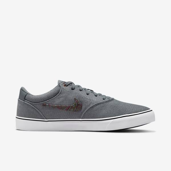 Zapatillas Skate Nike SB Chron 2 Lona Premium Hombre Gris Blancas | NK127WMF