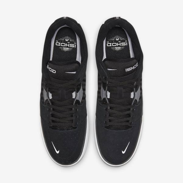 Zapatillas Skate Nike SB Ishod Wair Hombre Negras Gris Oscuro Blancas | NK742FRD