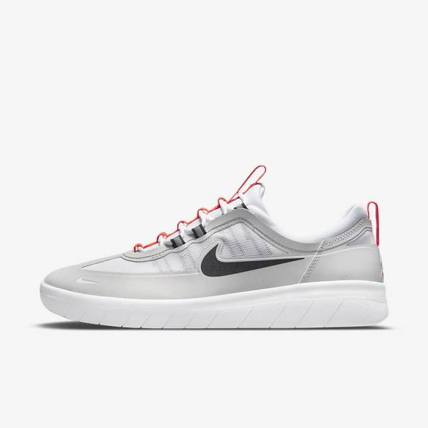 Zapatillas Skate Nike SB Nyjah Free 2 Mujer Gris Blancas Rojas Claro Negras | NK381IDW