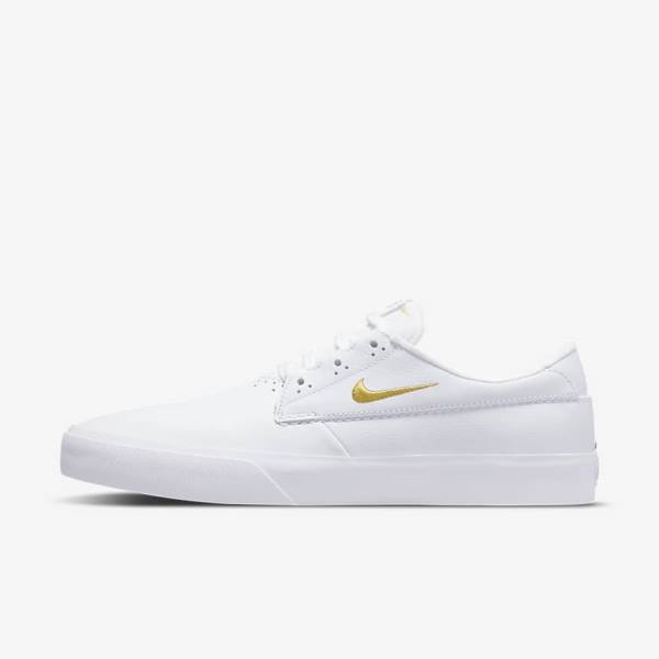 Zapatillas Skate Nike SB Shane PRM Hombre Blancas Metal Doradas | NK650TGV