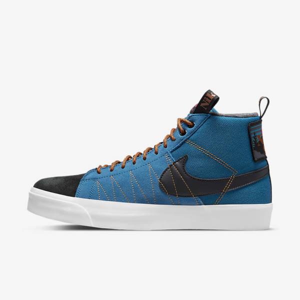 Zapatillas Skate Nike SB Zoom Blazer Mid Premium Hombre Negras | NK430XLR