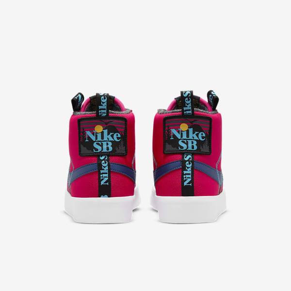 Zapatillas Skate Nike SB Zoom Blazer Mid Premium Mujer Rosas Azules Azul Real Azules | NK562SVD