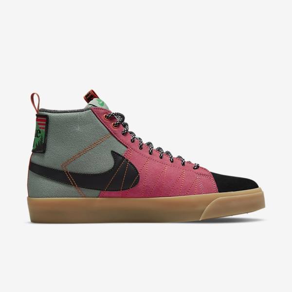 Zapatillas Skate Nike SB Zoom Blazer Mid Premium Hombre Blancas Marrones Negras | NK957CIU