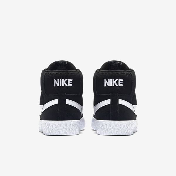 Zapatillas Skate Nike SB Zoom Blazer Mid Hombre Negras Blancas | NK976BMG