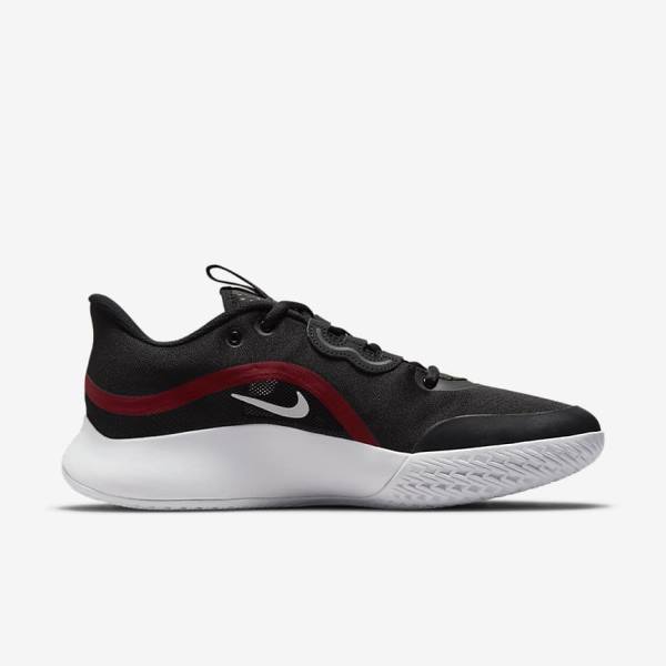 Zapatillas Tenis Nike NikeCourt Air Max Volley Hard Court Hombre Negras Rojas Blancas | NK147VNQ