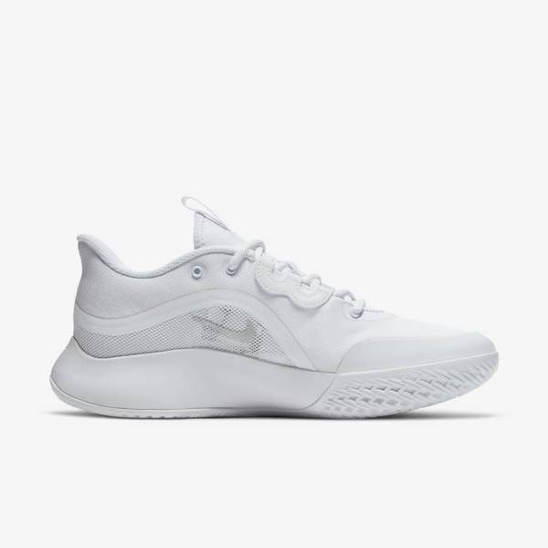 Zapatillas Tenis Nike NikeCourt Air Max Volley Hard-Court Mujer Blancas Metal Plateadas | NK284HQA