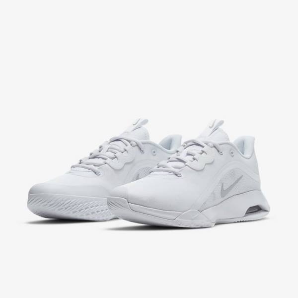 Zapatillas Tenis Nike NikeCourt Air Max Volley Hard-Court Mujer Blancas Metal Plateadas | NK284HQA