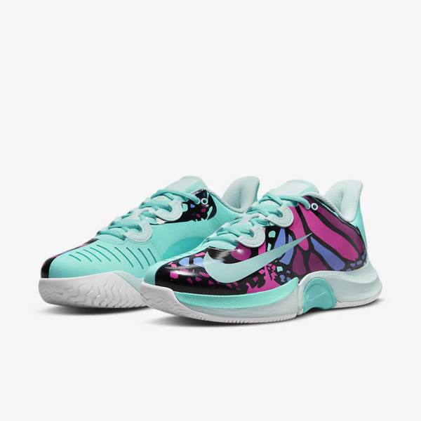 Zapatillas Tenis Nike NikeCourt Air Zoom GP Turbo Naomi Osaka Mujer Turquesa Negras Fucsia Turquesa | NK241GBZ