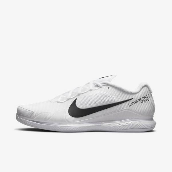 Zapatillas Tenis Nike NikeCourt Air Zoom Vapor Pro Carpet Hombre Blancas Negras | NK584BIC