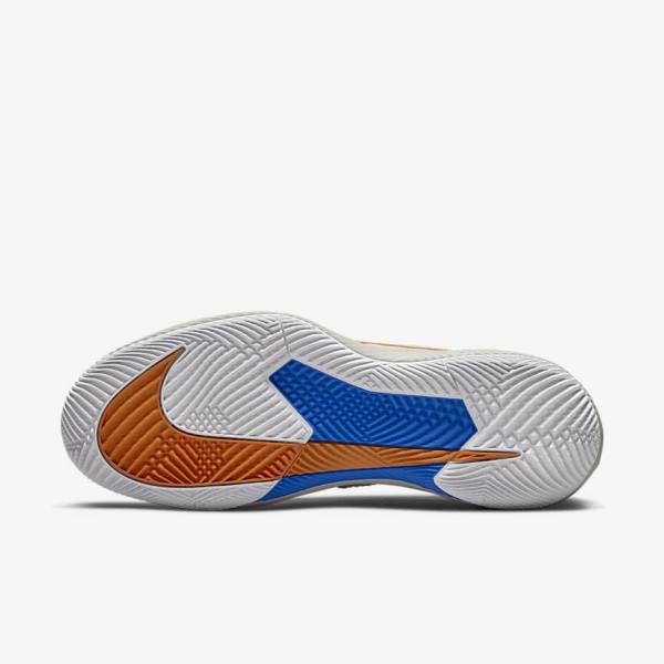 Zapatillas Tenis Nike NikeCourt Air Zoom Vapor Pro Hard-Court Mujer Blancas Beige Claro Azules | NK657OCL