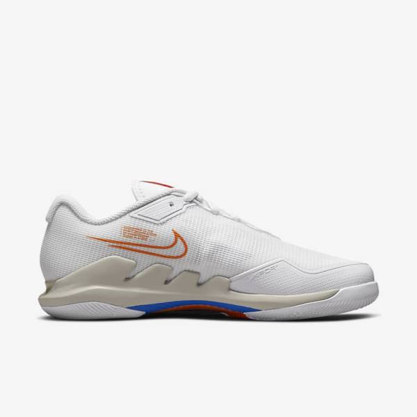 Zapatillas Tenis Nike NikeCourt Air Zoom Vapor Pro Hard-Court Mujer Blancas Beige Claro Azules | NK657OCL