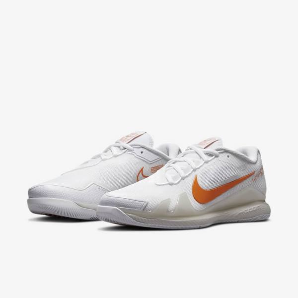 Zapatillas Tenis Nike NikeCourt Air Zoom Vapor Pro Hard-Court Mujer Blancas Beige Claro Azules | NK657OCL