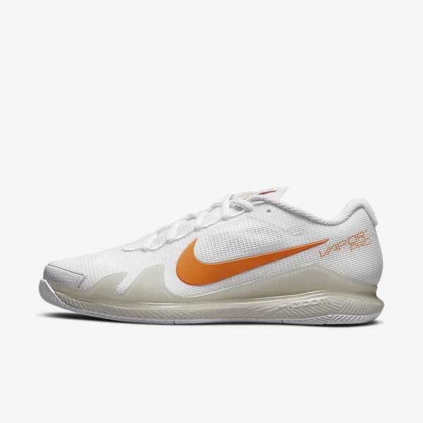 Zapatillas Tenis Nike NikeCourt Air Zoom Vapor Pro Hard-Court Mujer Blancas Beige Claro Azules | NK657OCL