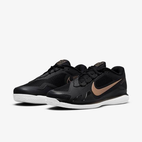 Zapatillas Tenis Nike NikeCourt Air Zoom Vapor Pro Clay Court Mujer Negras Blancas Metal Rojas Marrones | NK816UTK