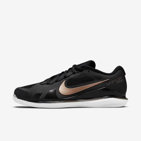 Zapatillas Tenis Nike NikeCourt Air Zoom Vapor Pro Clay Court Mujer Negras Blancas Metal Rojas Marrones | NK816UTK