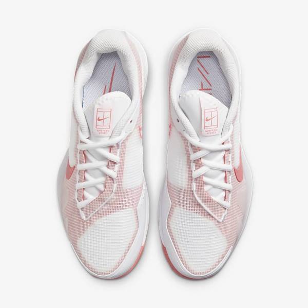 Zapatillas Tenis Nike NikeCourt Air Zoom Vapor Pro Clay Court Mujer Blancas Rosas Azules Claro | NK918LCR