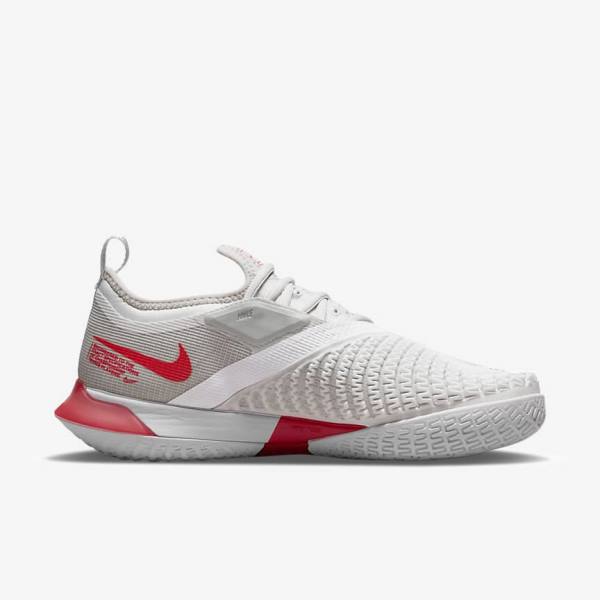 Zapatillas Tenis Nike NikeCourt React Vapor NXT Hard Court Mujer Beige Claro Blancas | NK041PTK