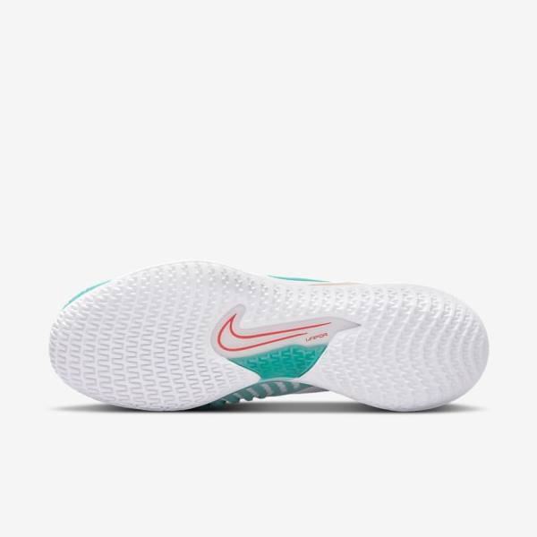 Zapatillas Tenis Nike NikeCourt React Vapor NXT Hard Court Mujer Blancas Rojas Burdeos Turquesa | NK296NEF