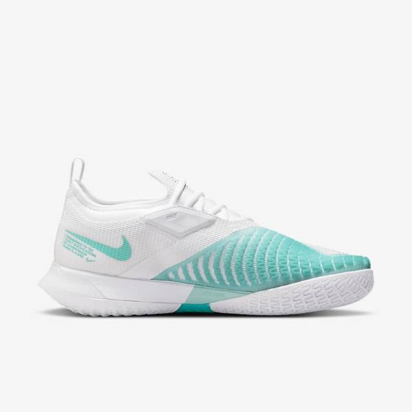 Zapatillas Tenis Nike NikeCourt React Vapor NXT Hard Court Mujer Blancas Rojas Burdeos Turquesa | NK296NEF