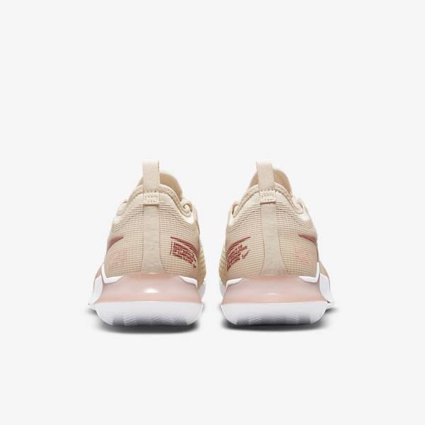 Zapatillas Tenis Nike NikeCourt React Vapor NXT Clay Court Mujer Blancas Coral Rojas | NK708ZHG