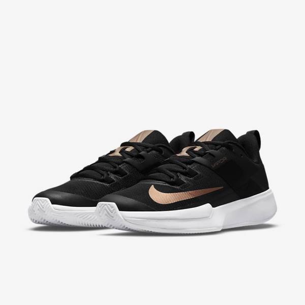 Zapatillas Tenis Nike NikeCourt Vapor Lite Clay-Court Mujer Negras Blancas Metal Rojas Marrones | NK142ULF