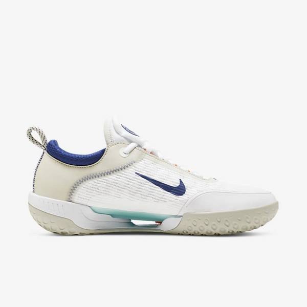 Zapatillas Tenis Nike NikeCourt Zoom NXT Hard Court Hombre Blancas Beige Claro Turquesa Azul Real Azules | NK983HWN