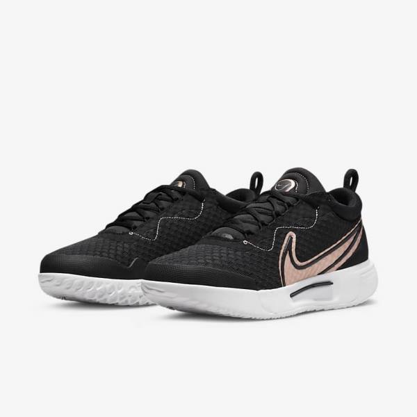 Zapatillas Tenis Nike NikeCourt Zoom Pro Hard Court Mujer Negras Blancas Metal Rojas Marrones | NK597QVD