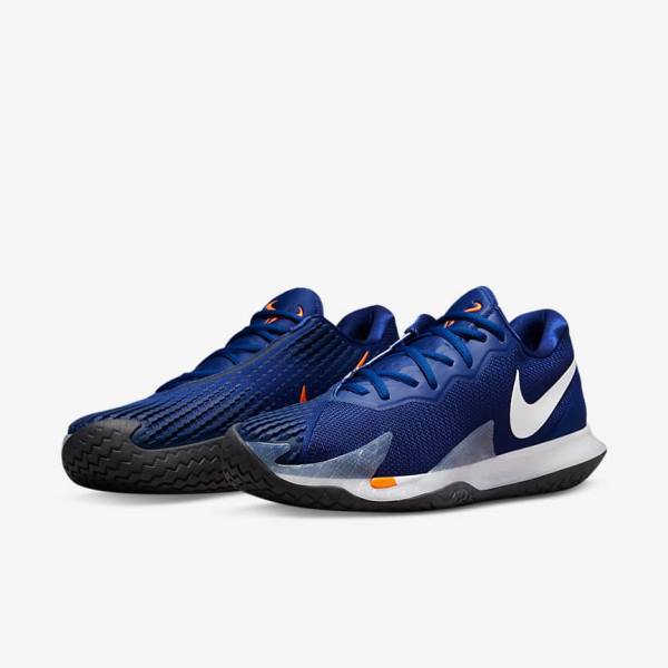 Zapatillas Tenis Nike NikeCourt Zoom Vapor Cage 4 Rafa Hard Court Hombre Azul Real Azules Naranjas Negras Blancas | NK097APC