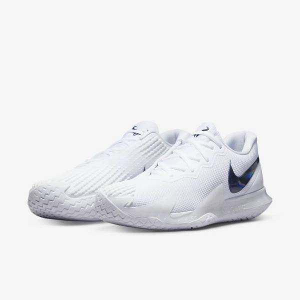 Zapatillas Tenis Nike NikeCourt Zoom Vapor Cage 4 Rafa Hard Court Hombre Blancas Negras | NK631JUZ