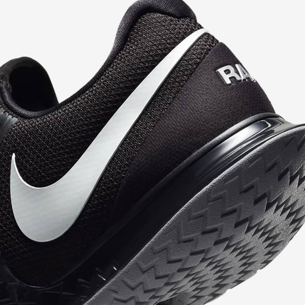 Zapatillas Tenis Nike NikeCourt Zoom Vapor Cage 4 Rafa Hard Court Hombre Negras Metal Plateadas | NK671ZPM