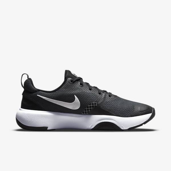 Zapatillas Training Nike City Rep TR Mujer Negras Gris Oscuro Blancas | NK809XYM