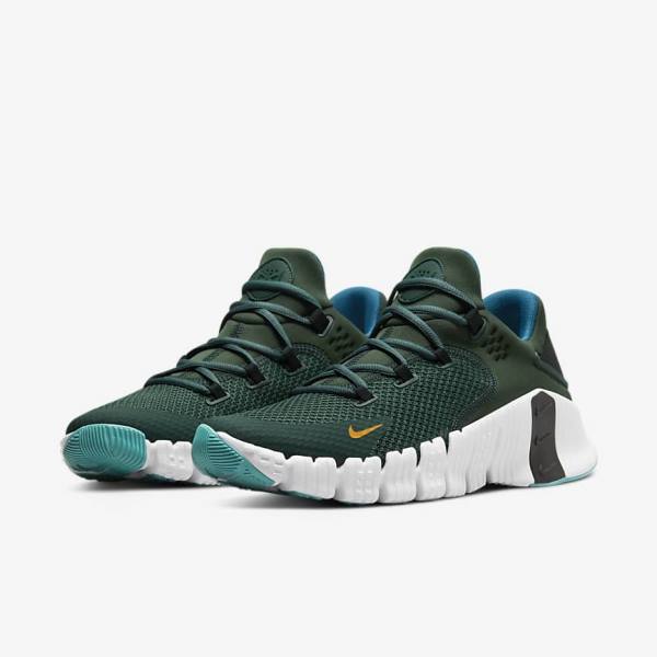 Zapatillas Training Nike Free Metcon 4 Hombre Verde Negras Blancas | NK281MGF